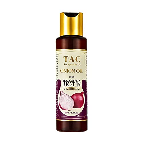 Kristina Tac - The Ayurveda Co. Onion Hair Oil For Hair Growth With Black Seed, Plant Derived Biotin For Hair Fall Control, Mineral Oil Free - 100Ml #TOP23