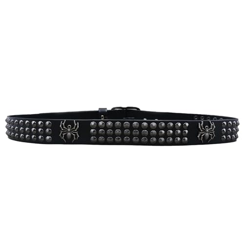 Ceinture unisexe en cuir véritable clouté métal pour ajuster vos jeans rock