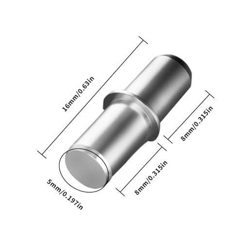 YMWALK 5mm Shelf Supports, Metal Cabinet Wardrobe Shelf Support Pegs - Image 2