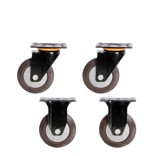 Roulettes robustes chariot lot de 4 avec frein intégré pour un déplacement silencieux