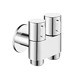 Matériau : fabriquée en laiton, cette valve d'angle offre une excellente résistance et garantit une performance sans fuite. La couleur argentée ajoute une touche élégante et moderne à votre installation de plomberie, améliorant l'esthétique générale de votre salle de bain ou de votre cuisine.