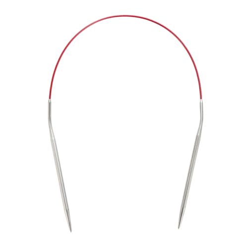 OYEUYID Circular Knitting Needles Size 6 (4mm) 16 Inch Ergonomic Metal Needle Set with Smooth Joins and Tangle-Free Cord