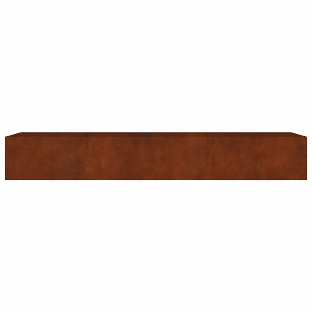 Bancal alto 280 x 80 x 40 cm de acero corten para jardín y terraza