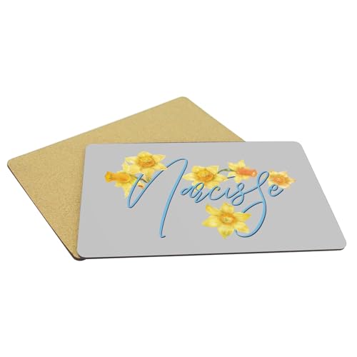 Napperons en liège gris grand format 39,5x28,5 cm au design minimaliste