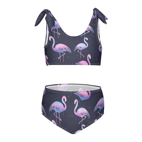 Wusikd Flamingo Girls Swimsuits Two Piece Swimwear Bikini Set for for Girls Size 3T