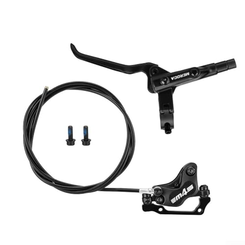 Four-Piston Hydraulic Disc Brake Kit for Road & Mountain Bikes – Aluminum Alloy Oil Pressure Brakes with Adjustable Lever, Ergonomic 102mm Handle, 710g Pair(Left Rear)
