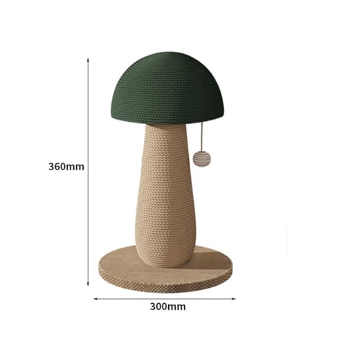 Poste rascador para gato con juguete interactivo verde miniatura 4
