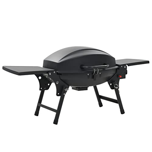 Barbacoa Portátil De Gas Con 1 Zona De Cocción Negra - Negro - Vidaxl En Oferta Vidaxl Barbacoa Portátil Gas 1 Zona Cocción Negra Cocina Camping Picnic Jardín