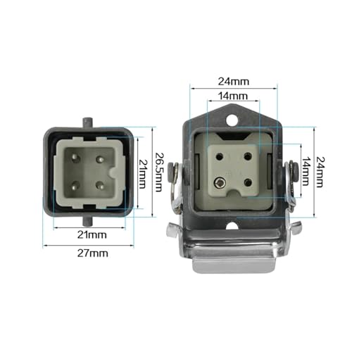 Enchufe de aviación de pasillo caliente HA-004-2 conector resistente 4 pines 10A 250V 4