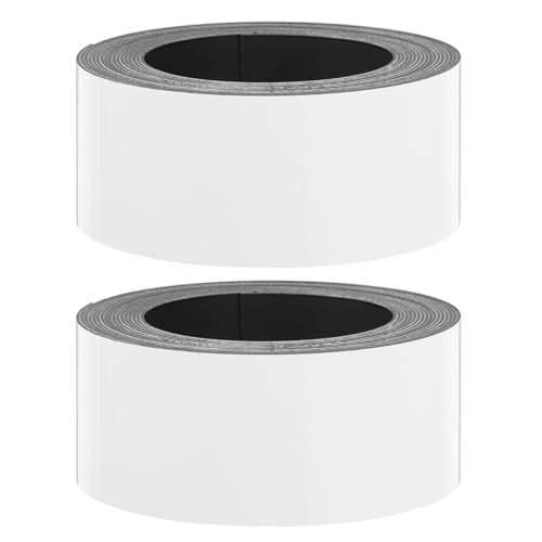 Étiquettes adhésives magnétiques effaçables 30mm x 3m en lot de 2 rouleaux blancs