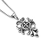 GleaMora For Men Street Personalized Stainless Steel Necklace Vintage Viking Cross Skeleton Barbell Pendant Casual Holiday Jewelry #4