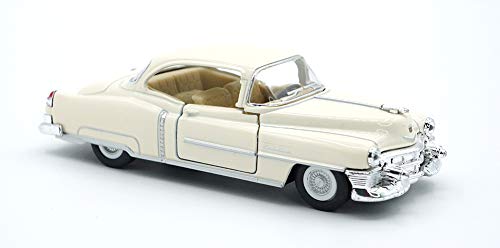 Kinsmart 1953 Cadillac Series 62 Eggshell White 2 Door Coupe 1/43 O Scale Diecast Car