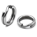 Natufish Fishing Split Rings - 99Pcs Stainless Steel Lure Ring for Link Fishing Hooks Heavy Duty Saltwater Terminal Tackle Connector(Size 1#)