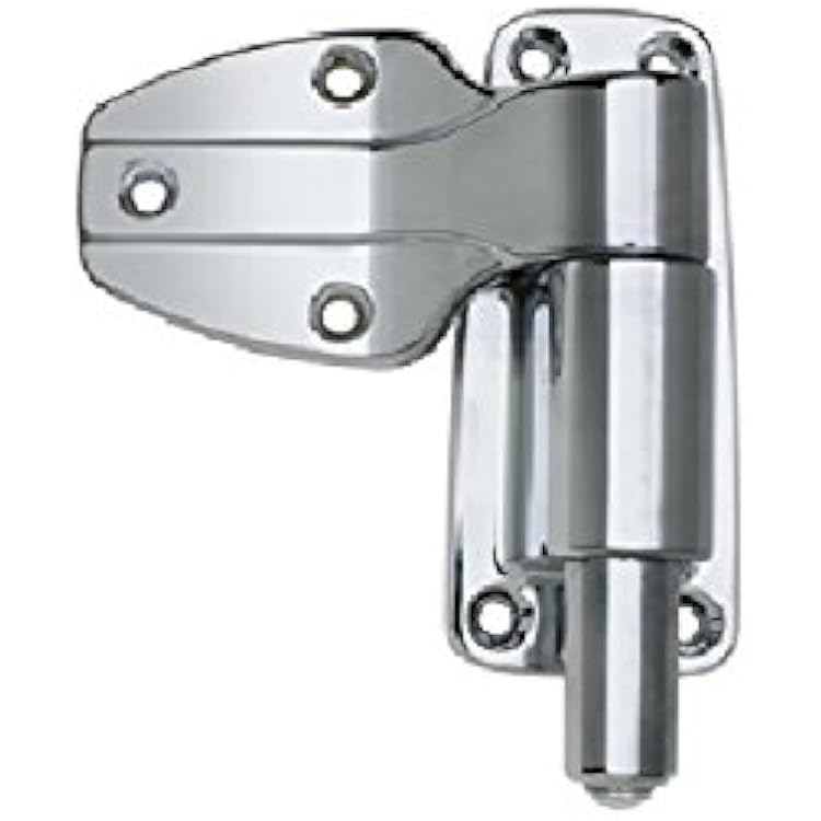 Kason 1249 Series Reversible Spring Assisted Cam-Lift Walk-in Hinge with Flush Offset Polished Chrome Finish NSF Approved 1249-01
