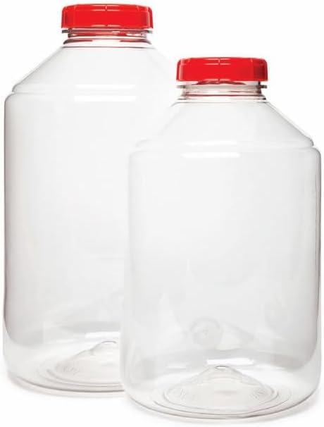 FerMonster Plastic Carboy 1 Gallon Includes Lid w/Hole - Case of 4