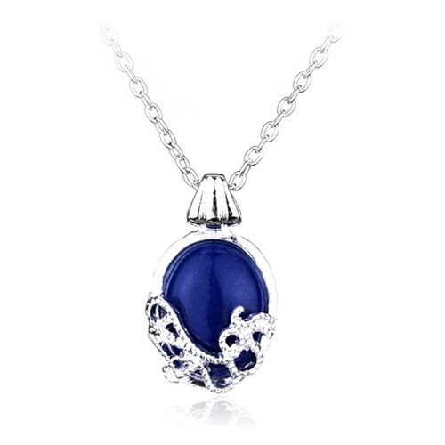 HUUiWAA Katherine Collier avec pendentif en forme de vampire bleu roi pour les fans, M, Métal, Pas de gemme
