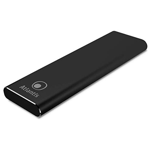 Boîtier externe SSD M2 SATA DiskMaster USB-C 3.1 en aluminium noir