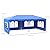 Outsunny 10' x 20' Large Party Tent, Outdoor Event Shelter, Gazebo Canopy with 4 Removable Window Sidewalls for Weddings, Blue