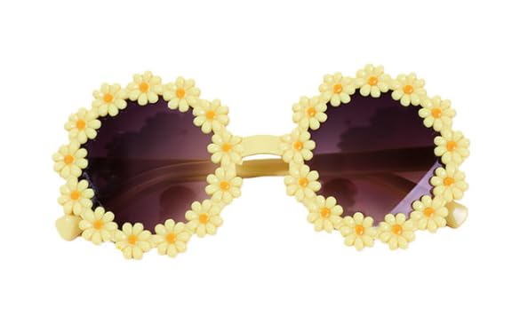 Girls Round UV Protected Rainbow Designed Sunglass To Give Full P...