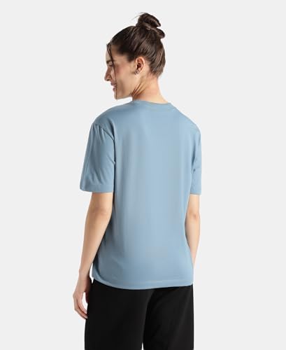 Image of Jockey A159 Women's Super Combed Cotton Rich Oversized T-Shirt with Side Slits