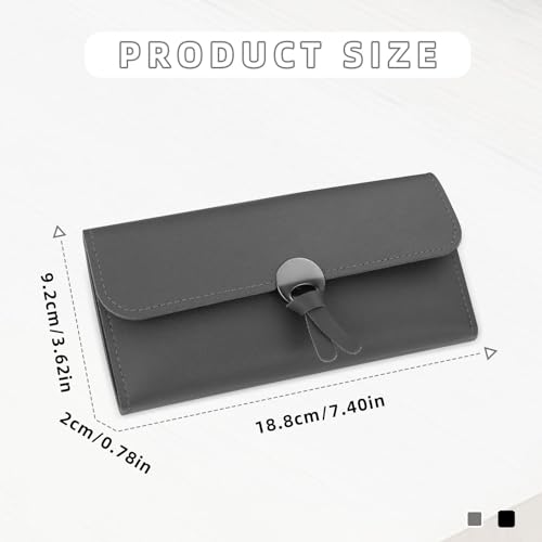 Womens Wallet, PU Leather Ladies Wallets Card Wallets for Women and Girls, Lightweight Womens Leather Wallet Women's Credit Card Wallets for Shopping, Traveling, Dating (gray)2