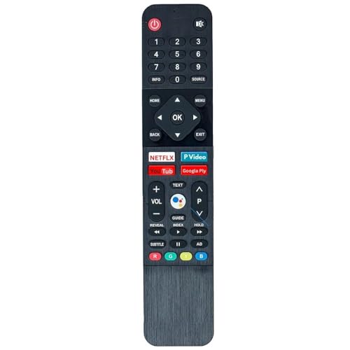 Image of Replacement Remote Applicable for Skyworth Itel Coocaa & Sansui JSW43ASFHD LED Smart Android TV with Voice, Google Assistance- Pairing Required (Remote Type 2)