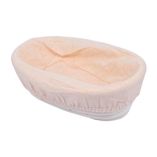 MUCKLILY Rattan Bread Proofing Basket with Lining Dough Proofing Bowl for Home Bakers Removable Reusable for Sourdough Artisan Bread Baking
