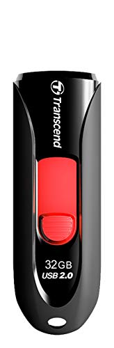 Image of Transcend JetFlash 590 32GB USB 2.0 Flash Drive, 5-Year Limited Warranty, Black (TS32GJF590K)