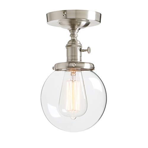Lampe suspendue vintage industriel Phansthy lustre en verre E27 pour cuisine et salon