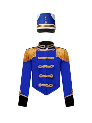 Catálogo para Comprar On-line Chaquetas de traje y americanas para Niño disponible en línea para comprar. 45 Rswnyirn Disfraz de director de banda de música para niños, con chaqueta de manga larga y cuello alto y sombrero. Azul real 7-8 Años
