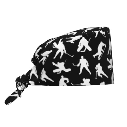Image of Working Cap Scrub Cap with Sweatband Adjustable Unisex Women Tie Back Hat Nurse Surgical Caps