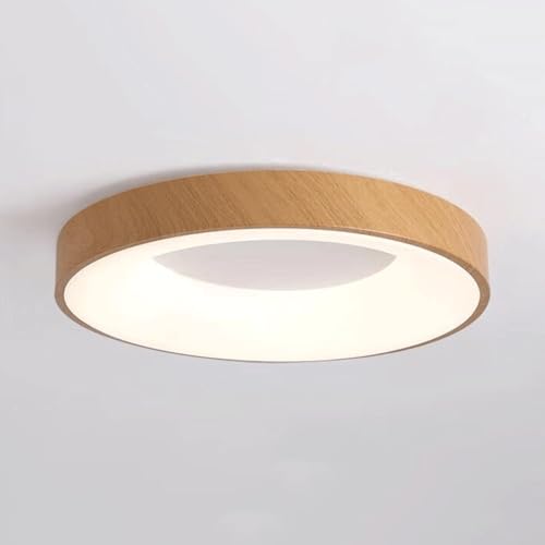 Plafonnier LED effet bois pour une ambiance zen dans la chambre