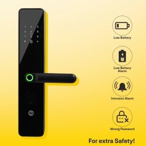 Image of Yale YDME 200 NxT Smart Door Lock | Fingerprint, PIN, RFID & Mechanical Key | Biometric Digital Lock for Home & Office |