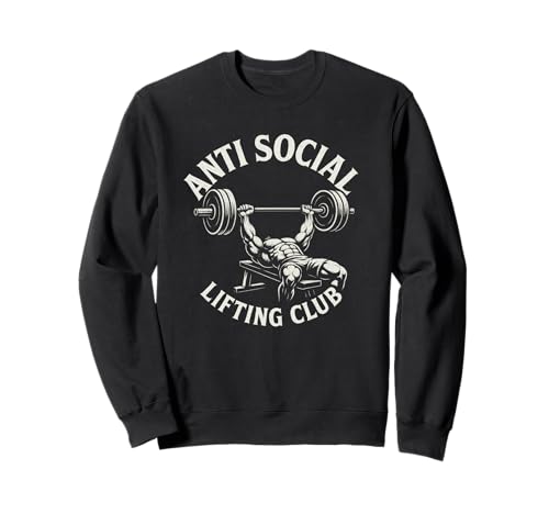Anti Social Lifting Club Benching Powerlifting Palestra Felpa