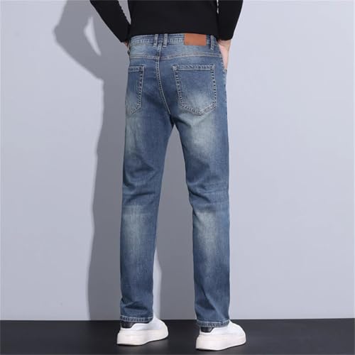 Men's Thin Business Jeans Fashion Loose Straight Pants3