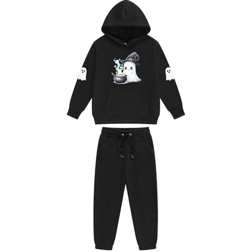 Kids Girl Boy Hoods Outfits Sweatshirt 2PC Sweatsuits for Child Long Sleeve Matching Festival Halloween Two Piece with Hood Outfit 2PC Tracksuits 2025 10 Years4
