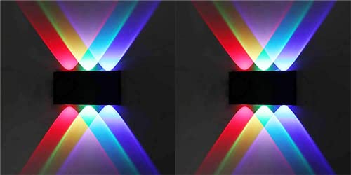 Image of Murphy 6-Watt Sixer U-Shape Up Down Outdoor LED Wall Light with Aluminium IP65 Grade Waterproof Body (Multi Color, Pack of 2)