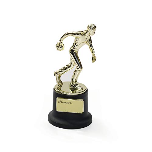 Forum Novelties Unisex's Trophy Bowling Klein, Goud, Zwart, One Size
