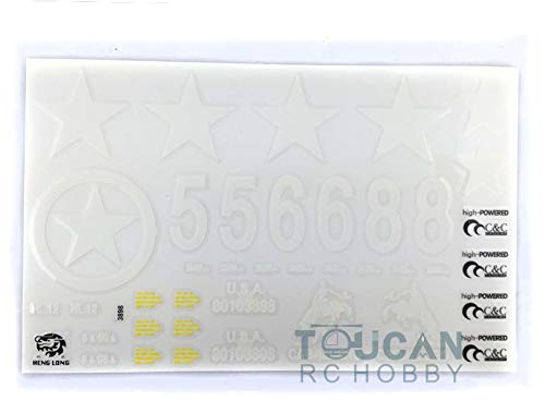 Pelleteuse Rc Decoration Decal Sticker For Henglong 1/16 USA M4A3 Sherman Rc Tank 3898 Robot Army