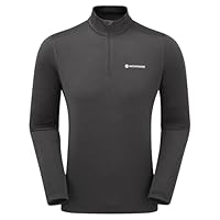 Montane Men's Dart XT Thermal Zip Neck Long Sleeved Top Midnight Grey