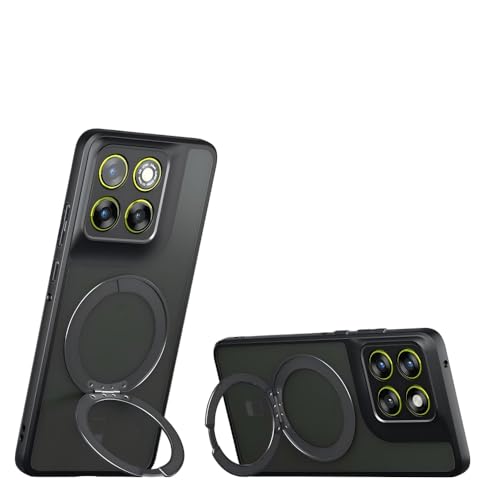 Image of Compatible with Motorola Moto G87 Case Cover,Compatible with Motorola Moto G77 5G / G67 5G XT2621-2 Built-in 360Rotating Magnetic Mount Matte Translucent Phone Protective Case Black