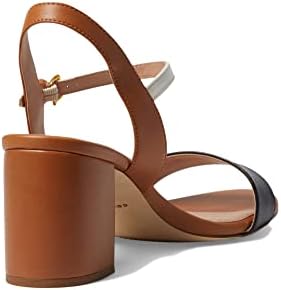 Cole Haan Women's Josie Block Heel Sandal (65MM) Heeled, Pecan/Ivory/Black, 10 | Image 4