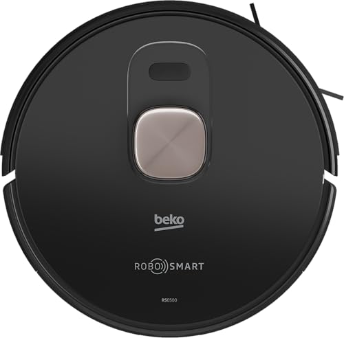 Beko Robot Vacuum Cleaner VRR61414VB | LDS Laser Navigation | 130 Minute Run Time | 2000 Pa Suction Power | 4 Cleaning Modes | Wifi connected/Smartphone compatible | RoboSmart