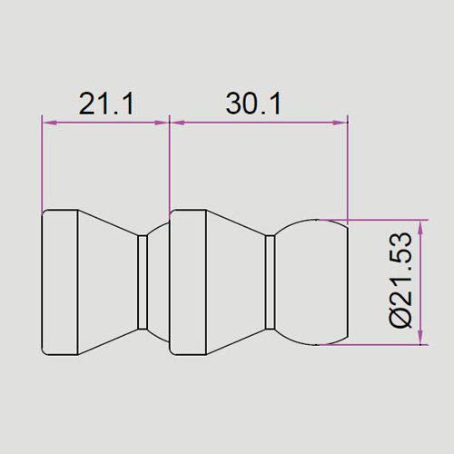 JETON Kühlmittelgelenkschlauch 1/2 Zoll – Flachdüse 61x3,5mm, Aus POM, Nicht Leitend, Für EDM & Kühlmittel