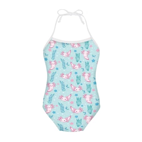 Image of Girls One Piece Swimsuit Summer Quick Dry Beach Sport Bathing Suit Halter Strap 1-10 Little Kids Toddler Swimwear