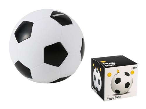 I-TOTAL® - Tirelire en Plastique Design Sport – Boîte à Économies Amusante et Décorative, Idéale pour Enfants et Adultes (Sport) (Football)