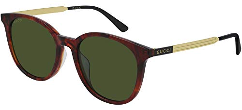 Gucci Round/Oval Sunglasses Havana Gold Green Luxury Eyewear Made In Italy Acetate Frame Designer Fashion for Everyday Luxury