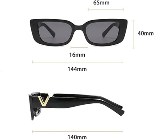 Image of IFLASH Rectangle Sunglasses for Women 90s Retro Trendy Y2K Classical Vintage Square Shades