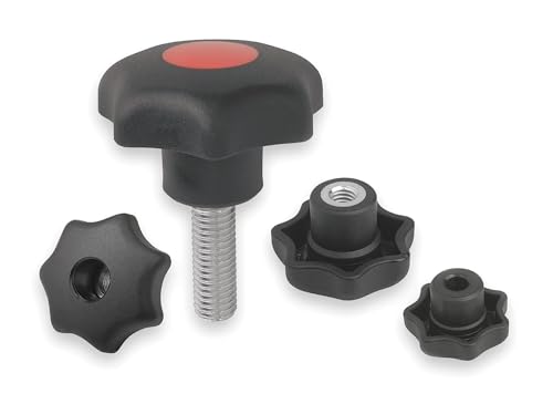 Star Grip Knob, K Style, M12 Internal Thread, 2.48