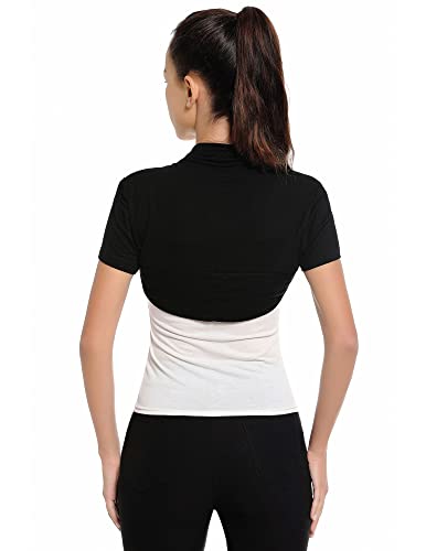 AmélieBoutik Women Short Sleeve Open Front Bolero Cropped Cardigan Shrug2